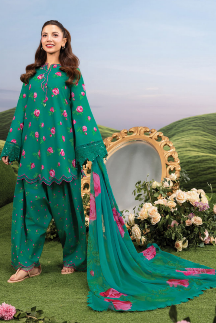 Maria B M-BASICS Summer Stitched Embroidered Lawn 3 Piece Suit-MB26-D9A
