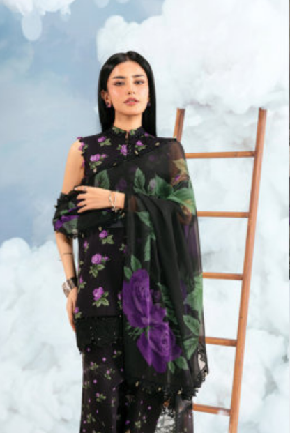 Maria B M-BASICS Summer Stitched Embroidered Lawn 3 Piece Suit-MB26-D9B