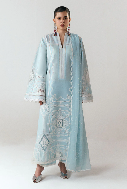 Jugnu by Hussain Rehar Stitched 3 Piece Embroidered Lawn Suit – DIRA-D#1280