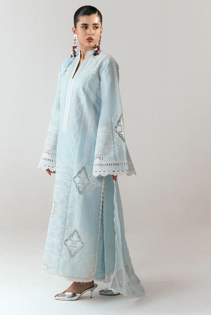 Jugnu by Hussain Rehar Stitched 3 Piece Embroidered Lawn Suit – DIRA-D#1280