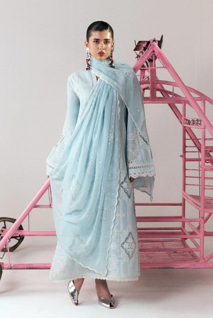 Jugnu by Hussain Rehar Stitched 3 Piece Embroidered Lawn Suit – DIRA-D#1280