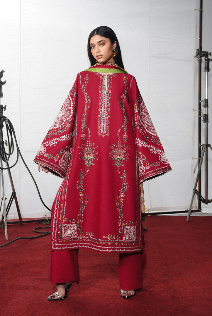 Hussain Rehar Jugnu – Stitched 3 Piece Embroidered Chiffon Suit-DIRYAZ