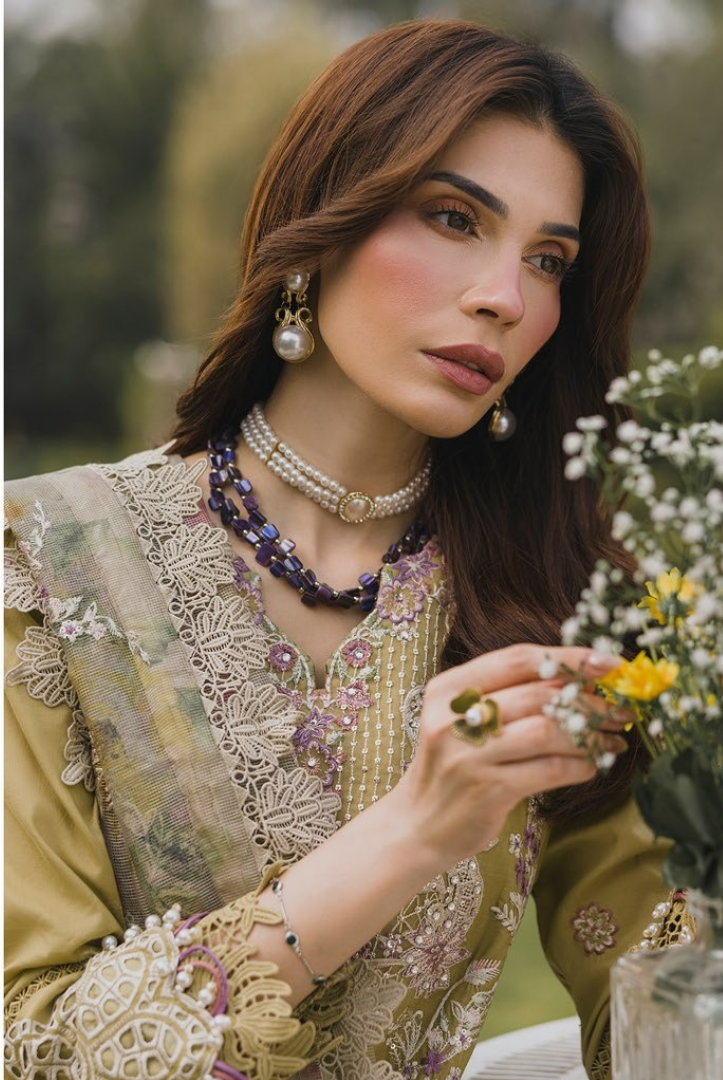 3 Piece Suit Stitched Embroidered Lawn BY Eshaisha Eid Special 2026 EA-LL-5571