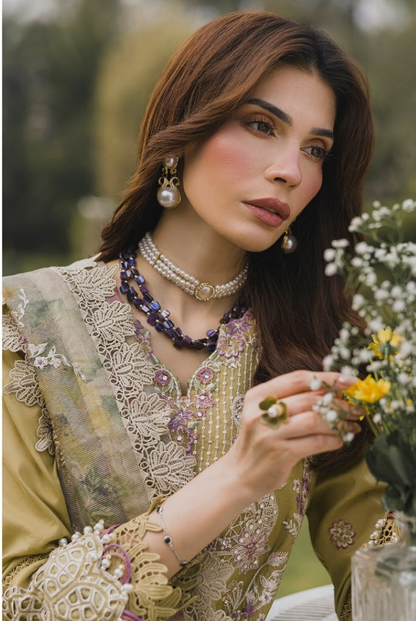 3 Piece Suit Stitched Embroidered Lawn BY Eshaisha Eid Special 2026 EA-LL-5571