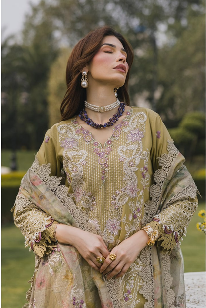 3 Piece Suit Stitched Embroidered Lawn BY Eshaisha Eid Special 2026 EA-LL-5571