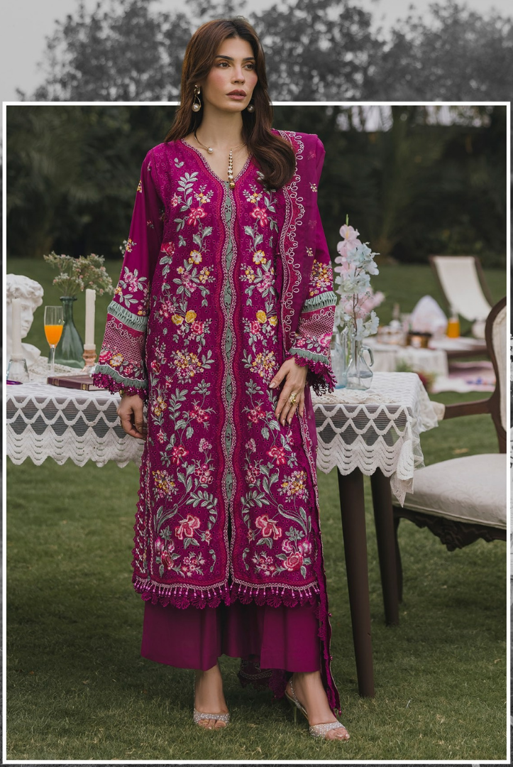 3 Piece Suit Stitched Embroidered Lawn BY Eshaisha Eid Special 2026 EA-LL-5572