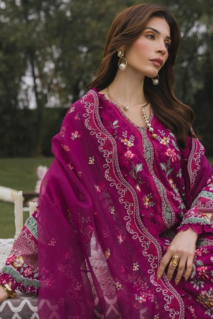 3 Piece Suit Stitched Embroidered Lawn BY Eshaisha Eid Special 2026 EA-LL-5572