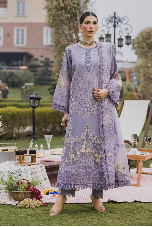 3 Piece Suit Stitched Embroidered Lawn BY Eshaisha Eid Special 2026 EA-LL-5573