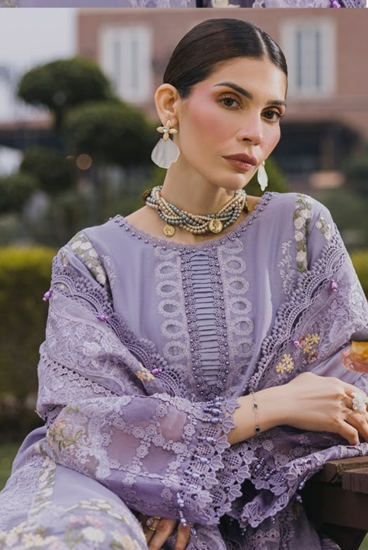 3 Piece Suit Stitched Embroidered Lawn BY Eshaisha Eid Special 2026 EA-LL-5573