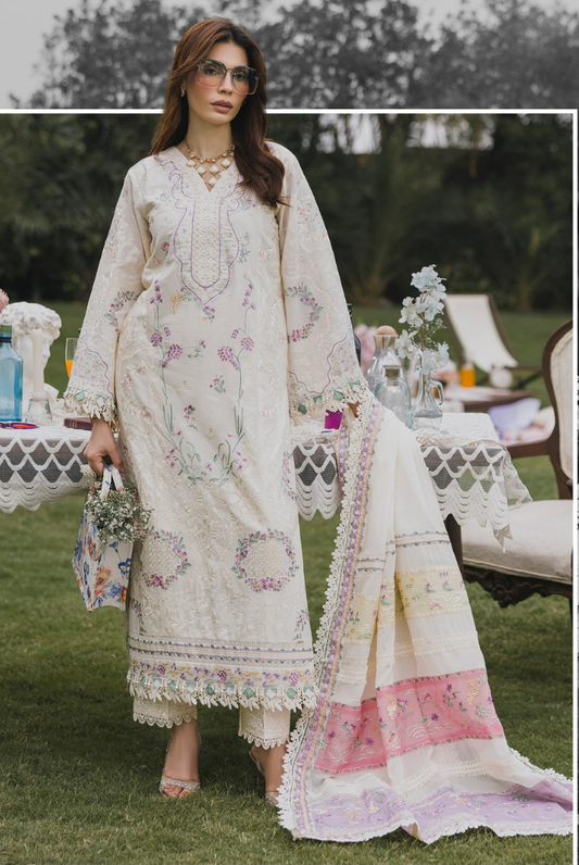 3 Piece Suit Stitched Embroidered Lawn BY Eshaisha Eid Special 2026 EA-LL-5574