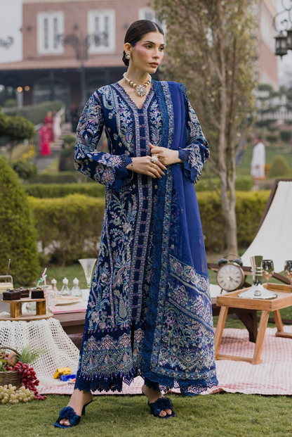 3 Piece Suit Stitched Embroidered Lawn BY Eshaisha Eid Special 2026 EA-LL-5575