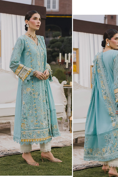 3 Piece Suit Stitched Embroidered Lawn BY Eshaisha Eid Special 2026 EA-LL-5576