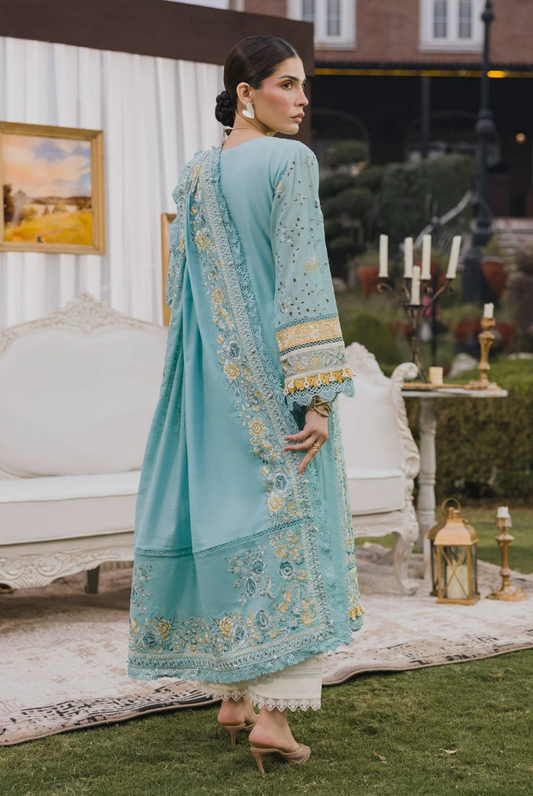 3 Piece Suit Stitched Embroidered Lawn BY Eshaisha Eid Special 2026 EA-LL-5576