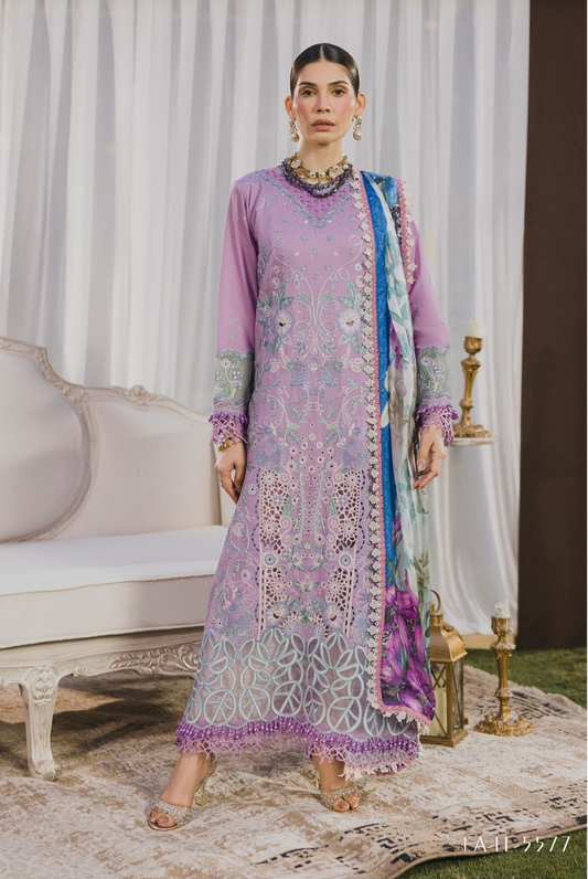 3 Piece Suit Stitched Embroidered Lawn BY Eshaisha Eid Special 2026 EA-LL-5577