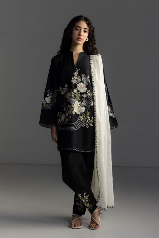 3 Piece Suit Stitched Embroidered Lawn Coco By Zara Shahjahan Lawn’26 EVIA-9A