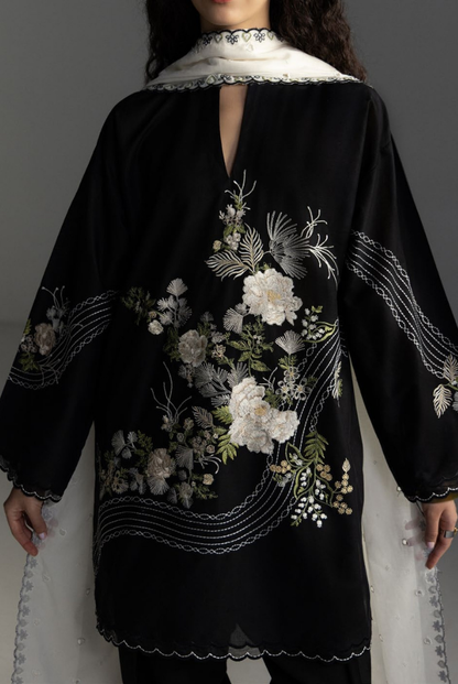 3 Piece Suit Stitched Embroidered Lawn Coco By Zara Shahjahan Lawn’26 EVIA-9A