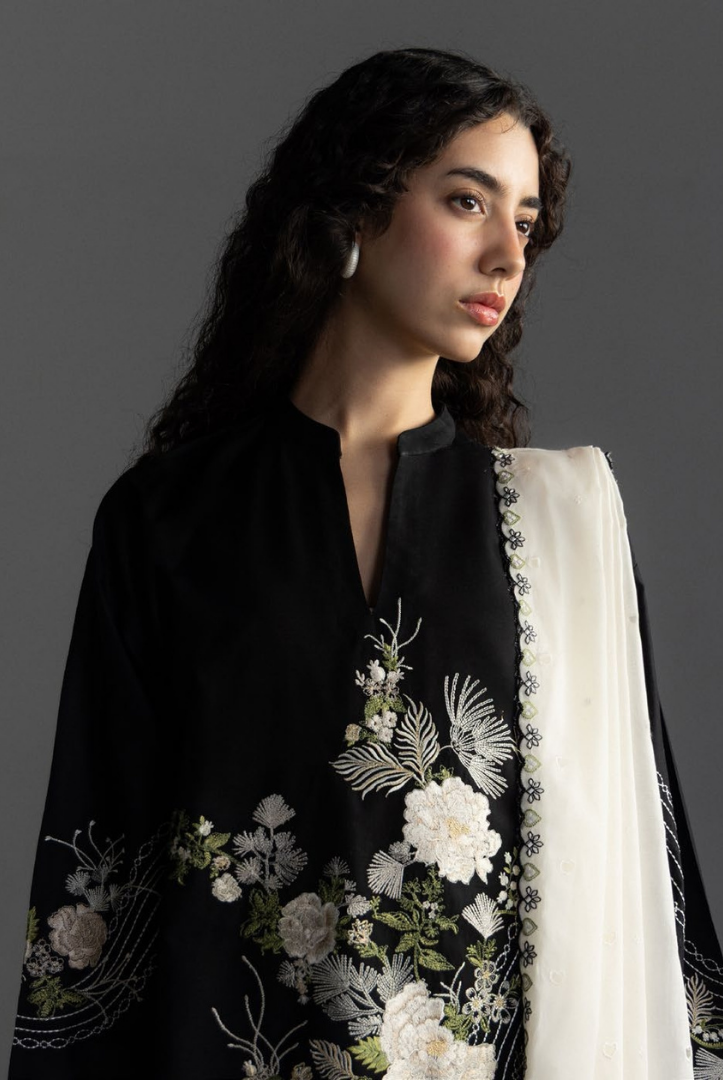 3 Piece Suit Stitched Embroidered Lawn Coco By Zara Shahjahan Lawn’26 EVIA-9A