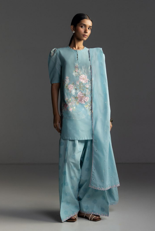 3 Piece Suit Stitched Embroidered Lawn Coco By Zara Shahjahan Lawn’26 EVIA-9B