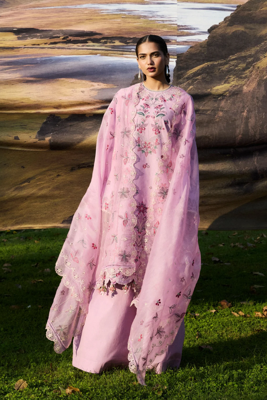 Zan by Hussain Rehar 3 Piece Suit Stitched Luxury Lawn Festive Collection'26-ELFA