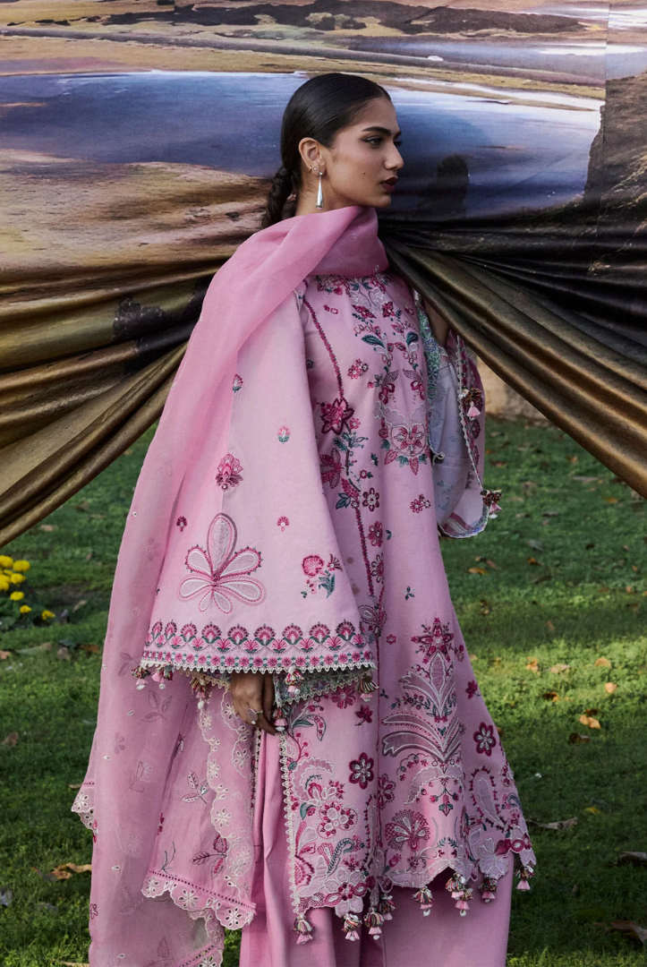 Zan by Hussain Rehar 3 Piece Suit Stitched Luxury Lawn Festive Collection'26-ELFA