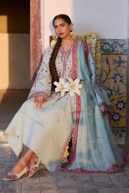 Zan by Hussain Rehar 3 Piece Suit Stitched Luxury Lawn Festive Collection'26-FIRUZ