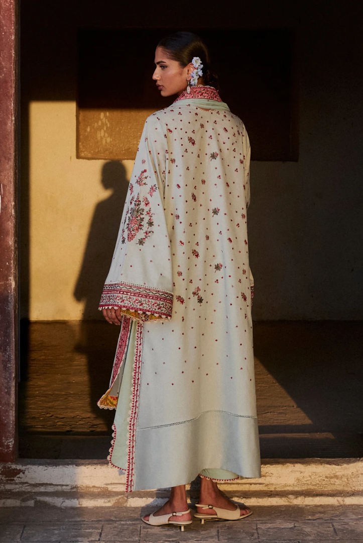 Zan by Hussain Rehar 3 Piece Suit Stitched Luxury Lawn Festive Collection'26-FIRUZ