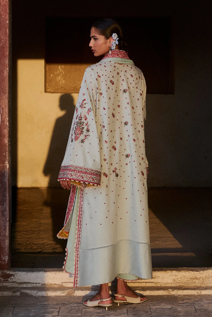 Zan by Hussain Rehar 3 Piece Suit Stitched Luxury Lawn Festive Collection'26-FIRUZ