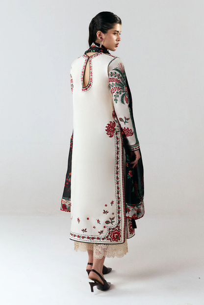 Jugnu by Hussain Rehar Stitched 3 Piece Embroidered Lawn Suit – INALI-D#1278