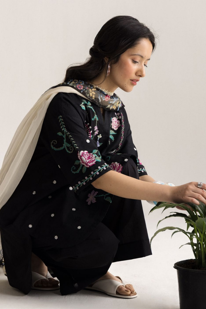Coco by Zara Shahjahan Edit 26 Vol II Stitched Embroidered Lawn 3 Piece Suit-INES-6A
