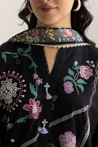 Coco by Zara Shahjahan Edit 26 Vol II Stitched Embroidered Lawn 3 Piece Suit-INES-6A