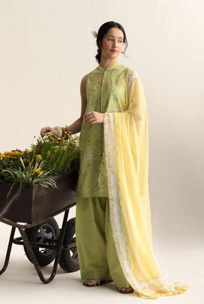 Coco by Zara Shahjahan Edit 26 Vol II Stitched Embroidered Lawn 3 Piece Suit-INES-6B
