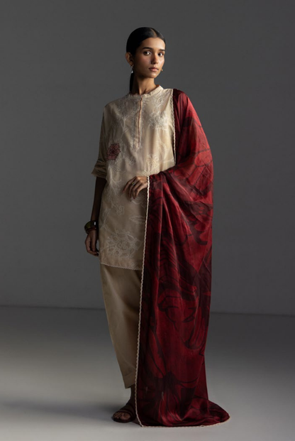 3 Piece Suit Stitched Embroidered Lawn Coco By Zara Shahjahan Lawn’26 ISLA-4A