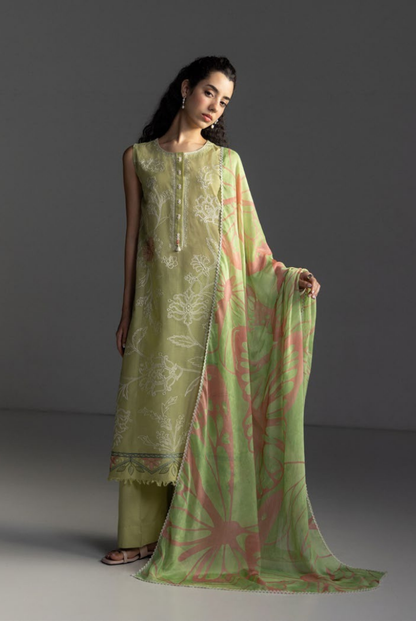 3 Piece Suit Stitched Embroidered Lawn Coco By Zara Shahjahan Lawn’26 ISLA-4B
