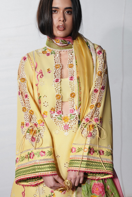 Hussain Rehar Jugnu – Stitched 3 Piece Embroidered Chiffon Suit-JAHAN