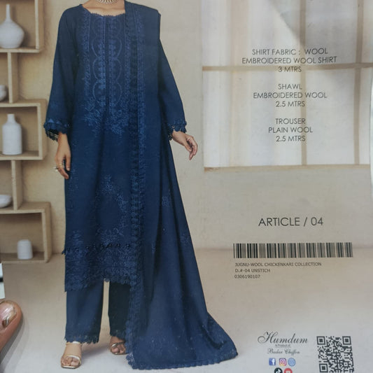 Jugnu By Humdum - Article 04 - Blue Wool Suit
