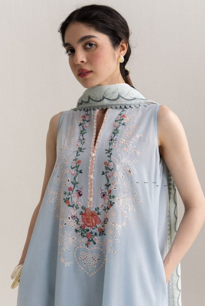 Coco by Zara Shahjahan Edit 26 Vol II Stitched Embroidered Lawn 3 Piece Suit-KIAN-8B