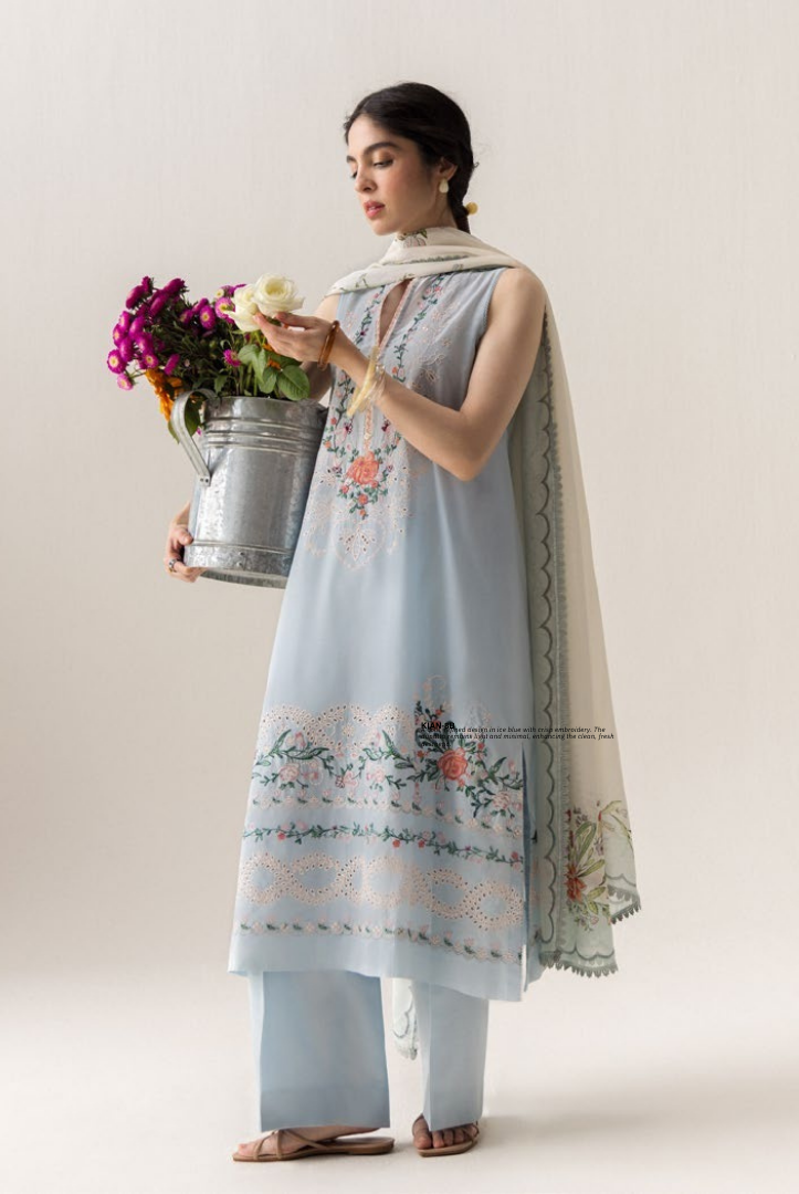 Coco by Zara Shahjahan Edit 26 Vol II Stitched Embroidered Lawn 3 Piece Suit-KIAN-8B