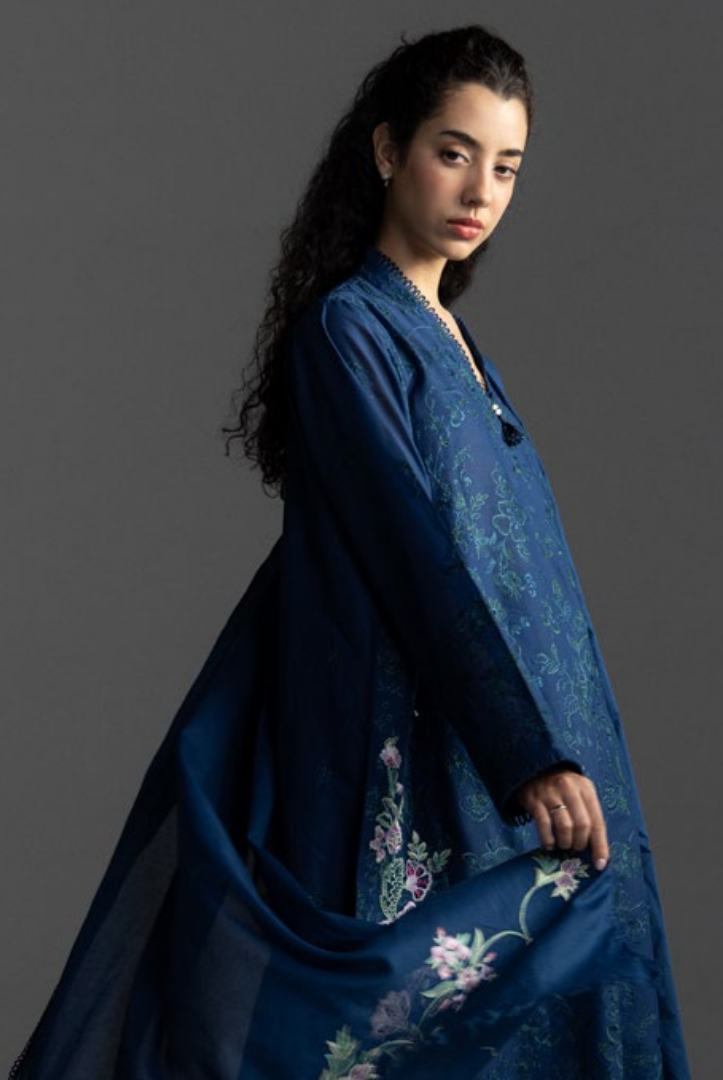 3 Piece Suit Stitched Embroidered Lawn Coco By Zara Shahjahan Lawn’26 LIORA-8A