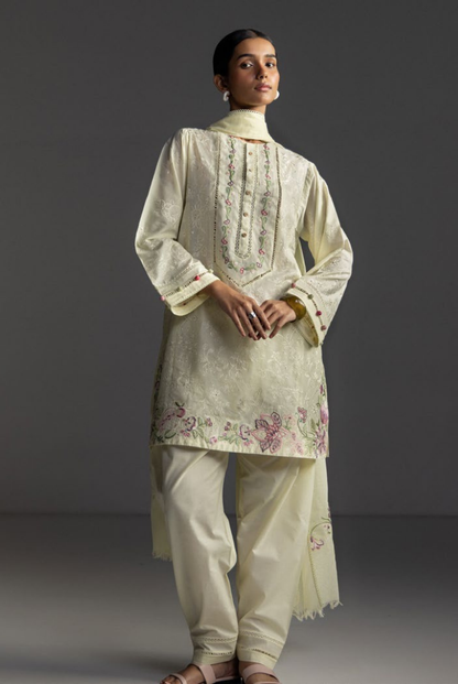 3 Piece Suit Stitched Embroidered Lawn Coco By Zara Shahjahan Lawn’26 LIORA-8B