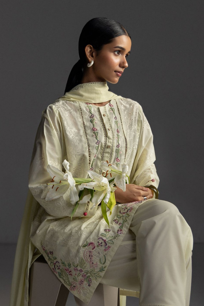 3 Piece Suit Stitched Embroidered Lawn Coco By Zara Shahjahan Lawn’26 LIORA-8B