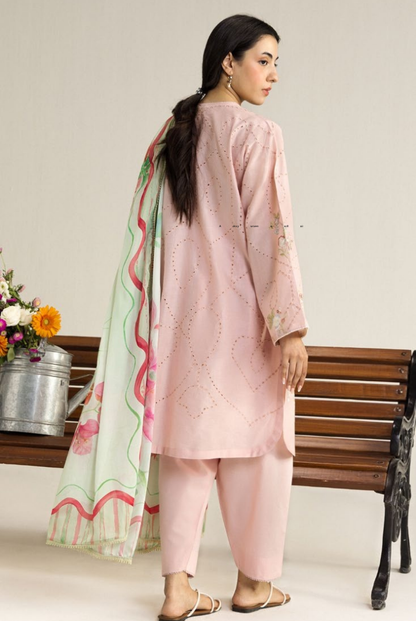 Coco by Zara Shahjahan Edit 26 Vol II Stitched Embroidered Lawn 3 Piece Suit-LUNE-2B