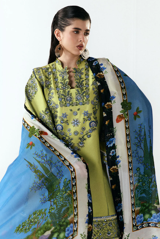 Jugnu by Hussain Rehar Stitched 3 Piece Embroidered Lawn Suit – MAI-D#1279