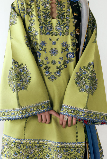 Jugnu by Hussain Rehar Stitched 3 Piece Embroidered Lawn Suit – MAI-D#1279