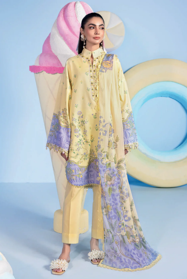 M/basics by Maria.B Spring Summer Stitched Printed Lawn 3 PC Suit – MB-CUSV13-01-A