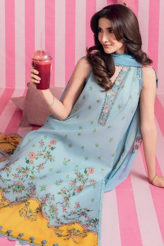 M/basics by Maria.B Spring Summer Stitched Printed Lawn 3 PC Suit – MB-CUSV13-01-B