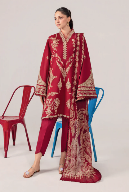 M/basics by Maria.B Spring Summer Stitched Printed Lawn 3 PC Suit – MB-CUSV13-03-A