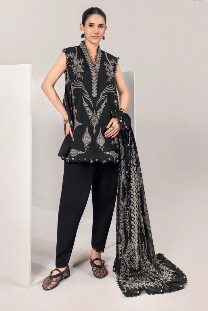 M/basics by Maria.B Spring Summer Stitched Printed Lawn 3 PC Suit – MB-CUSV13-03-B