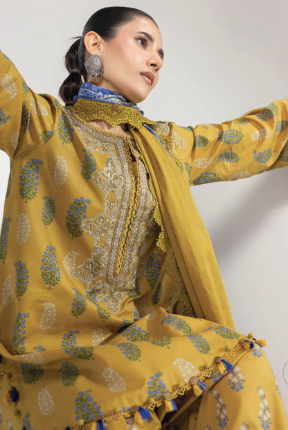 M/basics by Maria.B Spring Summer Stitched Printed Lawn 3 PC Suit – MB-CUSV13-05-B