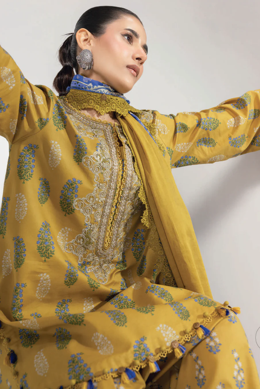 M/basics by Maria.B Spring Summer Stitched Printed Lawn 3 PC Suit – MB-CUSV13-05-B