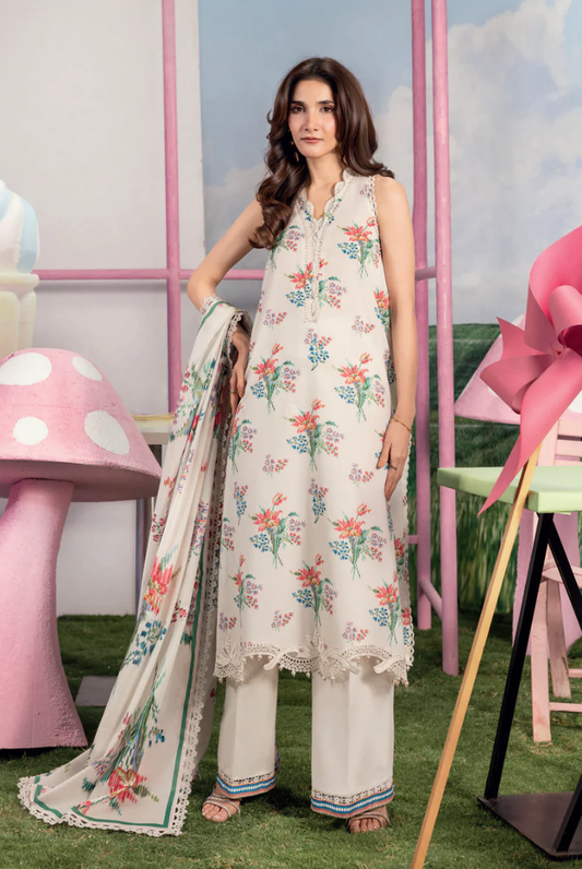 M/basics by Maria.B Spring Summer Stitched Printed Lawn 3 PC Suit – MB-CUSV13-06-A